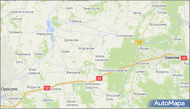 mapa Wólka Karwicka, Wólka Karwicka na mapie Targeo