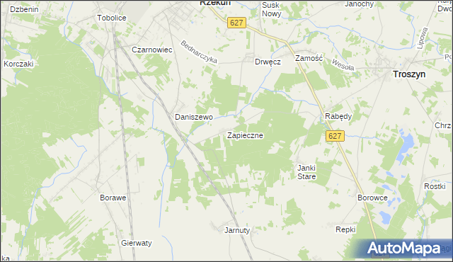 mapa Zapieczne, Zapieczne na mapie Targeo