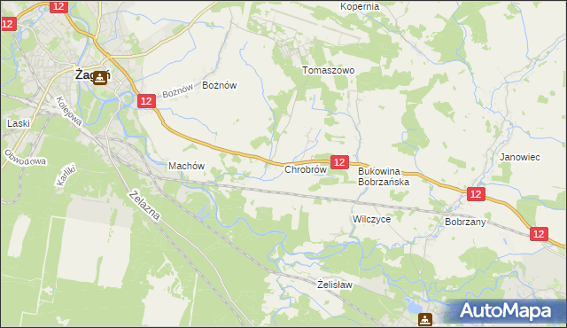 mapa Chrobrów, Chrobrów na mapie Targeo