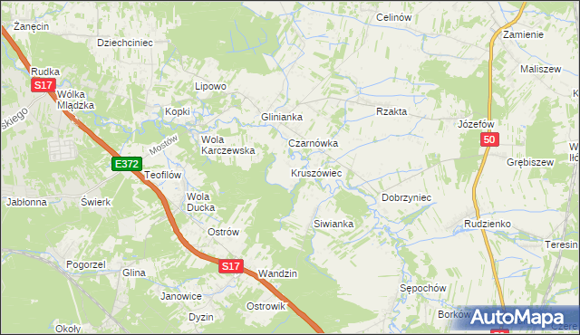 mapa Kruszówiec, Kruszówiec na mapie Targeo