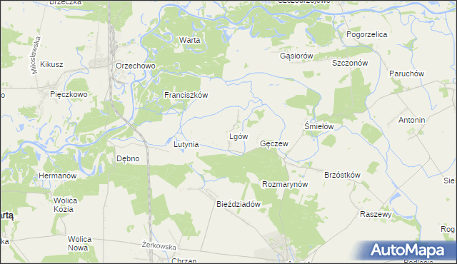 mapa Lgów, Lgów na mapie Targeo