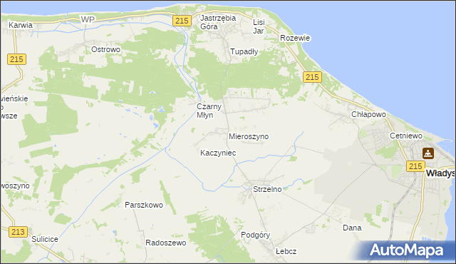 mapa Mieroszyno, Mieroszyno na mapie Targeo