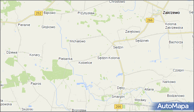 mapa Sędzin-Kolonia, Sędzin-Kolonia na mapie Targeo