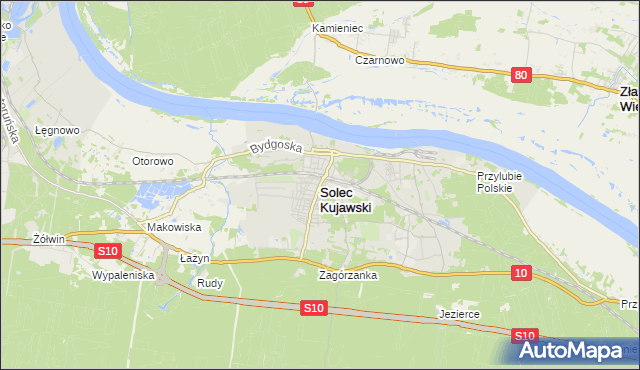 mapa Solec Kujawski, Solec Kujawski na mapie Targeo