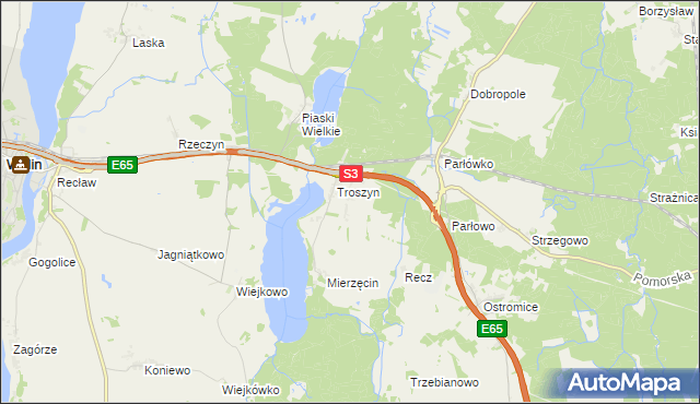 mapa Troszynek, Troszynek na mapie Targeo