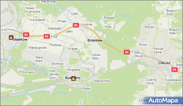 mapa Ujków Stary, Ujków Stary na mapie Targeo