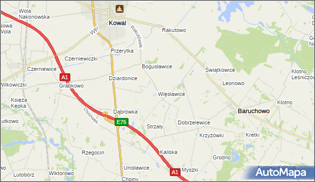 mapa Więsławice, Więsławice na mapie Targeo