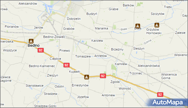 mapa Annetów, Annetów na mapie Targeo