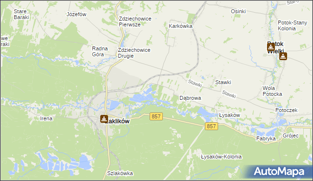 mapa Antoniówka gmina Zaklików, Antoniówka gmina Zaklików na mapie Targeo