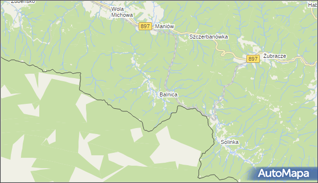 mapa Balnica, Balnica na mapie Targeo