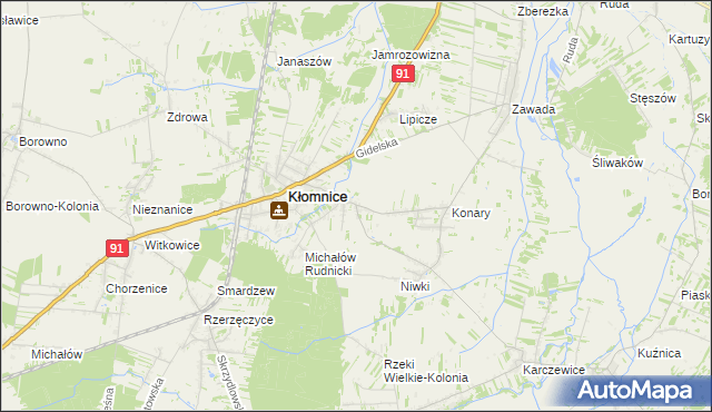 mapa Bartkowice, Bartkowice na mapie Targeo