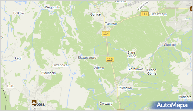 mapa Bartoszewo, Bartoszewo na mapie Targeo