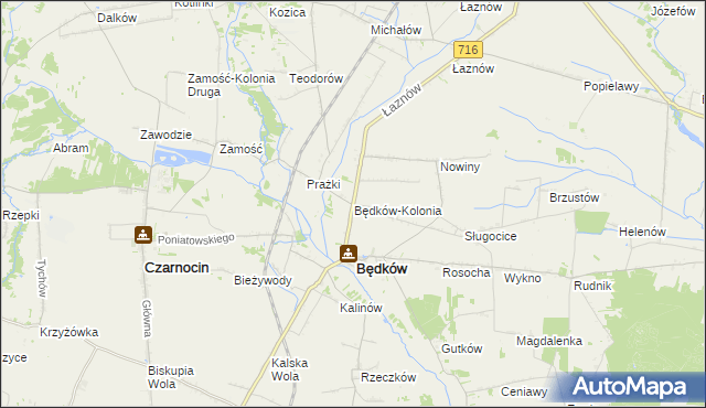 mapa Będków-Kolonia, Będków-Kolonia na mapie Targeo