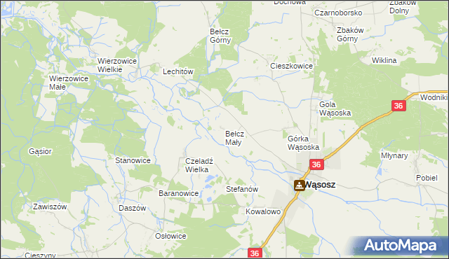 mapa Bełcz Mały, Bełcz Mały na mapie Targeo