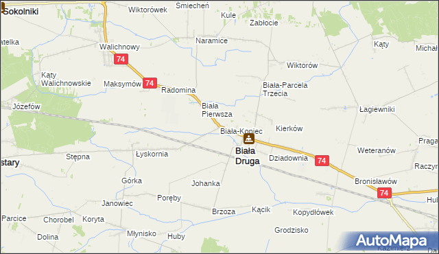 mapa Biała-Kopiec, Biała-Kopiec na mapie Targeo