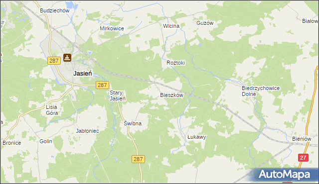 mapa Bieszków, Bieszków na mapie Targeo