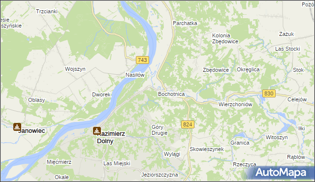 mapa Bochotnica, Bochotnica na mapie Targeo