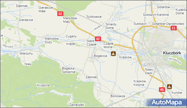 mapa Bogacica, Bogacica na mapie Targeo