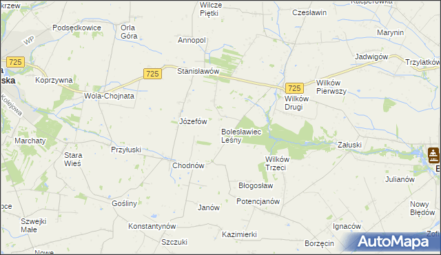 mapa Bolesławiec Leśny, Bolesławiec Leśny na mapie Targeo