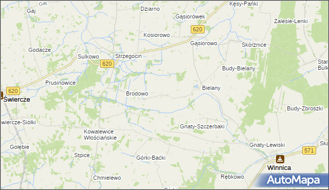 mapa Brodowo-Bąboły, Brodowo-Bąboły na mapie Targeo