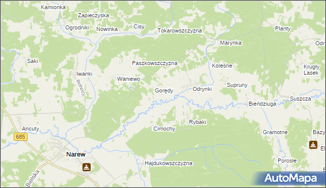 mapa Bruszkowszczyzna, Bruszkowszczyzna na mapie Targeo