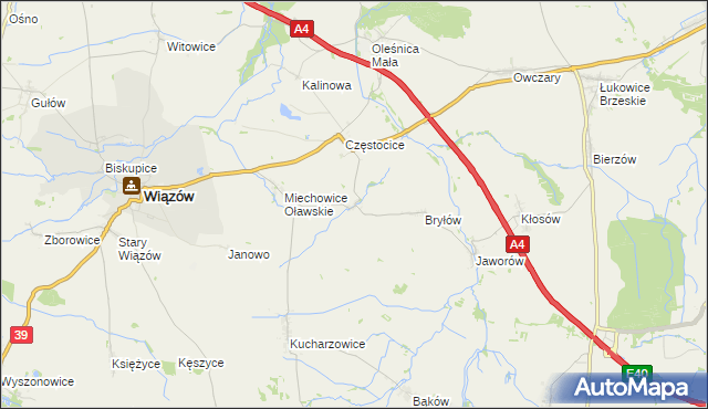 mapa Bryłówek, Bryłówek na mapie Targeo