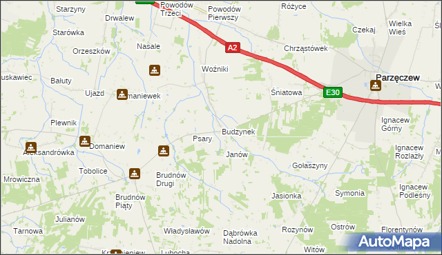 mapa Budzynek, Budzynek na mapie Targeo