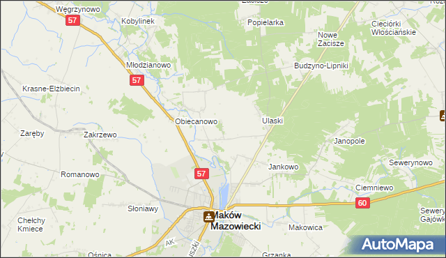 mapa Budzyno-Bolki, Budzyno-Bolki na mapie Targeo