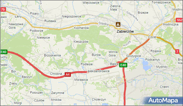 mapa Burów, Burów na mapie Targeo