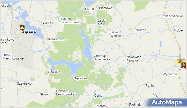 mapa Chomiąża Szlachecka, Chomiąża Szlachecka na mapie Targeo