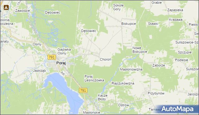 mapa Choroń, Choroń na mapie Targeo