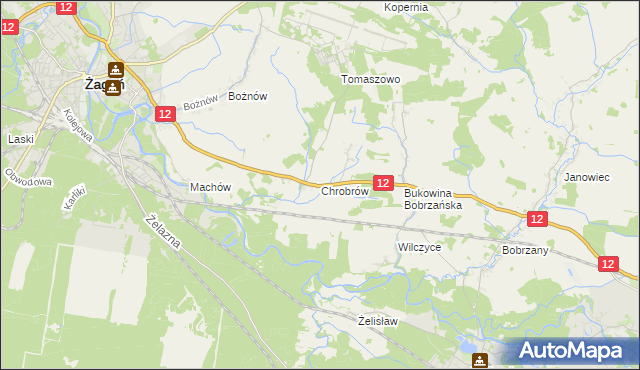 mapa Chrobrów, Chrobrów na mapie Targeo