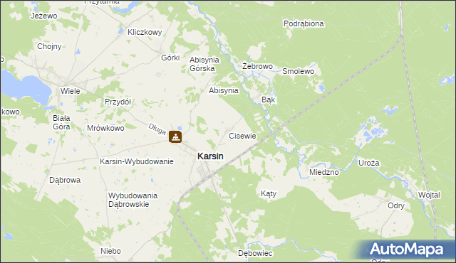 mapa Cisewie, Cisewie na mapie Targeo