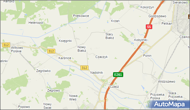 mapa Czaczyk, Czaczyk na mapie Targeo