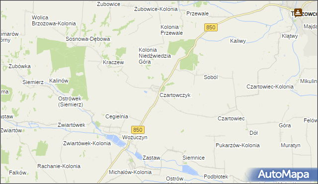 mapa Czartowczyk, Czartowczyk na mapie Targeo