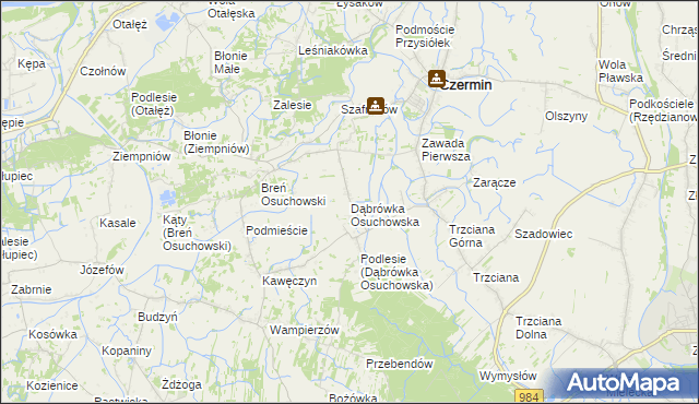 mapa Dąbrówka Osuchowska, Dąbrówka Osuchowska na mapie Targeo