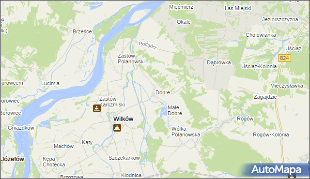 mapa Dobre gmina Wilków, Dobre gmina Wilków na mapie Targeo