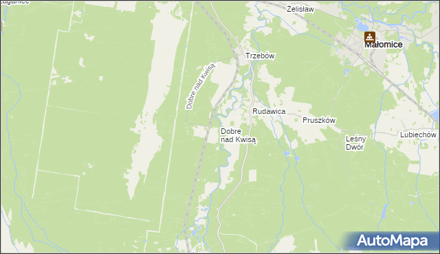 mapa Dobre nad Kwisą, Dobre nad Kwisą na mapie Targeo