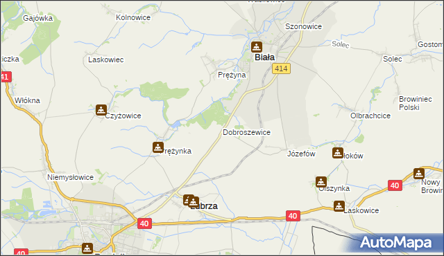 mapa Dobroszewice, Dobroszewice na mapie Targeo