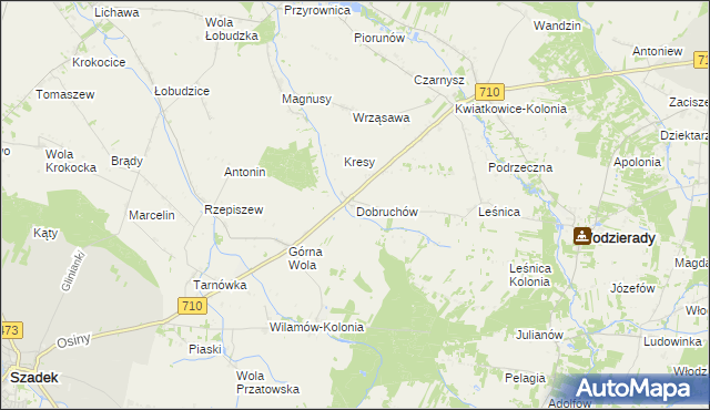 mapa Dobruchów, Dobruchów na mapie Targeo