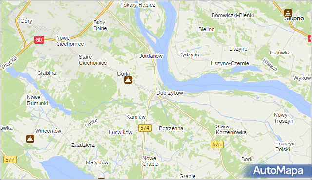 mapa Dobrzyków, Dobrzyków na mapie Targeo