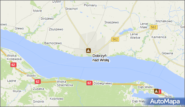 mapa Dobrzyń nad Wisłą, Dobrzyń nad Wisłą na mapie Targeo
