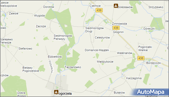 mapa Domanice-Majątek, Domanice-Majątek na mapie Targeo