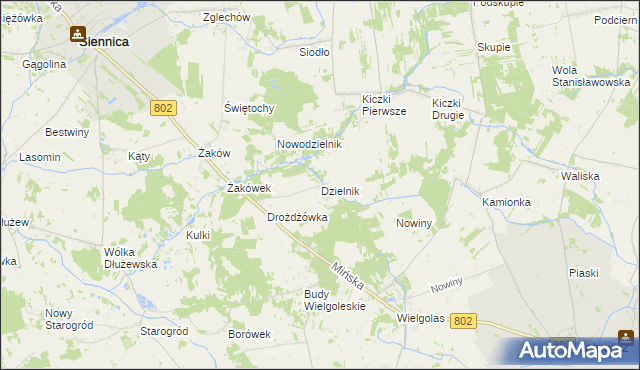 mapa Dzielnik, Dzielnik na mapie Targeo