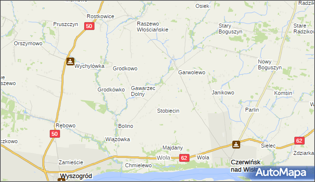 mapa Gawarzec Górny, Gawarzec Górny na mapie Targeo