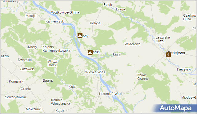 mapa Głęboczek gmina Perlejewo, Głęboczek gmina Perlejewo na mapie Targeo