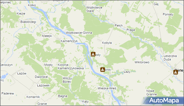 mapa Głody, Głody na mapie Targeo