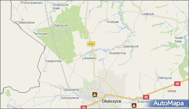 mapa Głubczyce-Sady, Głubczyce-Sady na mapie Targeo