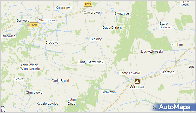 mapa Gnaty-Wieśniany, Gnaty-Wieśniany na mapie Targeo