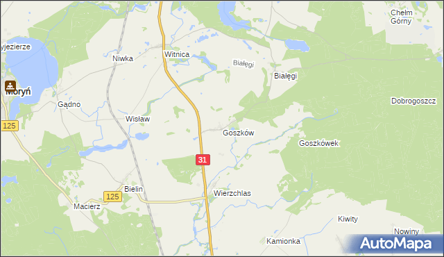 mapa Goszków, Goszków na mapie Targeo